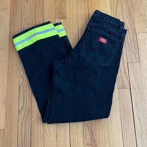 Dickies Hi-vis reflective workwear black jeans